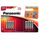  Panasonic 1.5V Alkáli AAA ceruza elem Pro power (8db/csomag) (LR03PPG/8BW 6+2F) 