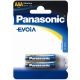  Panasonic 1.5V Alkáli AAA ceruza elem EVOiA (2db / csomag)  (LR03EGE/2BP) 