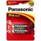  Panasonic 1.5V Alkáli AA ceruza elem Pro power (2db / csomag)  (LR6PPG/2BP) 