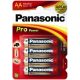  Panasonic 1.5V Alkáli AA ceruza elem Pro power (4db / csomag)  (LR6PPG/4BP) 