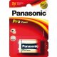  Panasonic Alkaline Pro Power 9V  elem (1db / blister)  (6LR61PPG/1BP) 