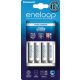  Panasonic Eneloop KKJ51MCC04E timer akkutöltő +4xAAA Eneloop akku (K-KJ51MCC04E) 