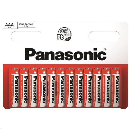  Panasonic 1.5V Cink AAA ceruza elem Red Zinc (12db / csomag)  (R03RZ/12HH) 