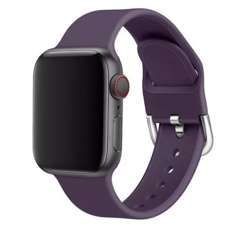  Phoner Clasp Apple Watch csatos szilikon szíj 49/45/44/42mm lila (72528) 