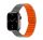  Phoner Rever Apple Watch forgatható mágneses szilikon szíj 41/40/38mm S/M szürke/narancs (72505) 