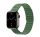  Phoner Rever Apple Watch forgatható mágneses szilikon szíj 41/40/38mm S/M zöld (72507) 