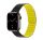  Phoner Rever Apple Watch forgatható mágneses szilikon szíj 49/45/44/42mm M/L zöld/sárga (72517) 