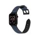  Phoner Stitch Apple Watch műbőr/szilikon szíj 49/45/44/42mm éjkék (72579) 