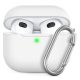  Phoner Simple Apple Airpods 3 szilikon tok akasztóval fehér (PN-CP-148-WE-FHD) 