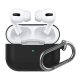  Phoner Simple Apple Airpods Pro szilikon tok akasztóval fekete (PN-CP-P1-3-BK) 