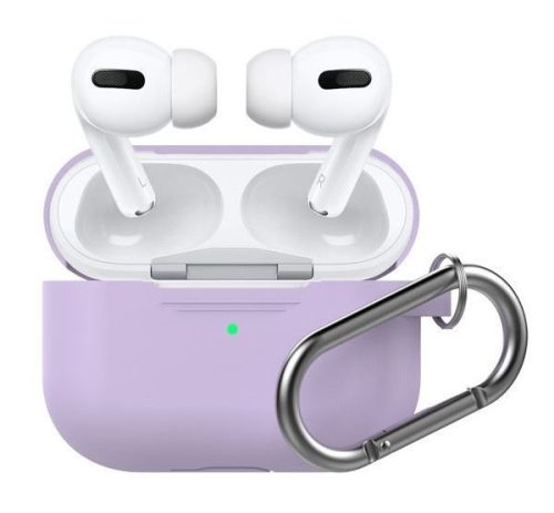  Phoner Simple Apple Airpods Pro szilikon tok akasztóval lila (PN-CP-P1-3-LR) 