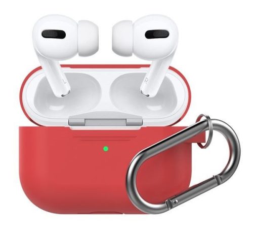  Phoner Simple Apple Airpods Pro szilikon tok akasztóval piros (PN-CP-P1-3-RD) 