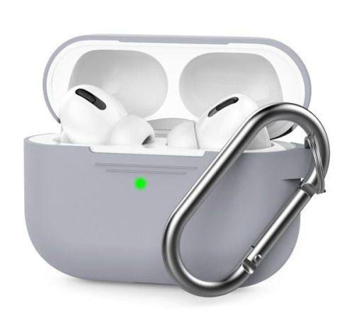  Phoner Simple Apple Airpods Pro szilikon tok akasztóval szürke (PN-CP-P1-3-GY) 