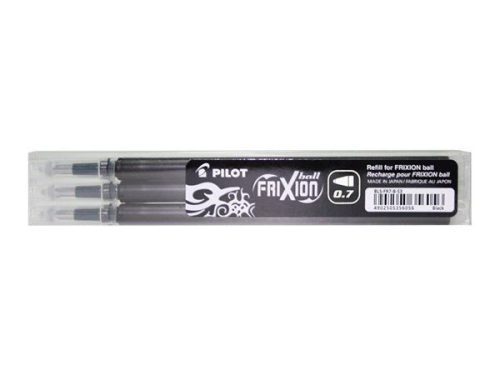  Pilot FriXion Ball 3 darabos betétszett közepes heggyel fekete (BLS-FR-7-B-S3) 