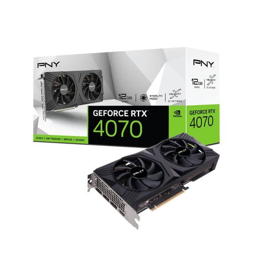  PNY GeForce RTX 4070 12GB Verto Dual Fan videokártya (VCG407012DFXPB1) 