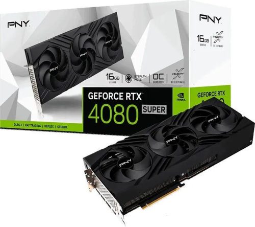  PNY GeForce RTX 4080 Super 16GB VERTO Triple Fan OC videokártya (VCG4080S16TFXPB1-O) 