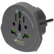  Q2 Power földelt utazó adapter Világ --> Európa (1.100100-TH) 