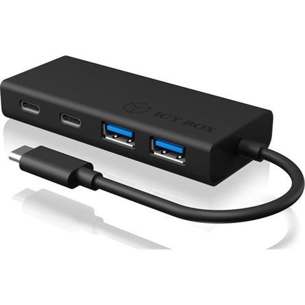  RaidSonic ICY BOX IB-HUB1426-CPD 4-portos USB-C/A hub fekete (IB-HUB1426-CPD) 