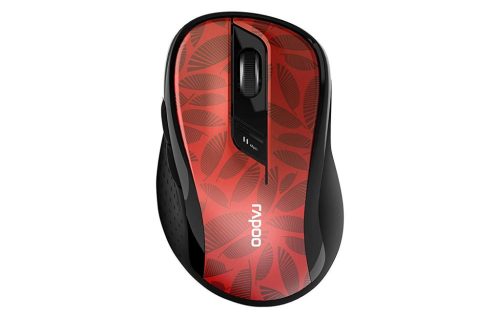  Rapoo M500 Multi-mode vezeték nélküli (Bluetooth 3.0, 4.0 és 2.4GHz) egér piros-fekete (184543) 