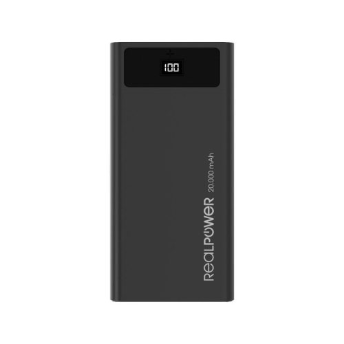  RealPower PB-20k PD Power Bank 20000mAh fekete (306949) 