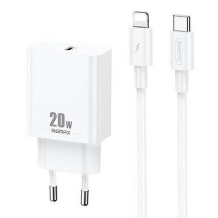  Remax USB-C 20W hálózati töltő + Lightning kábel fehér (RP-U5) 