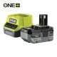  RYOBI RC18120-140X 18 V One Plus töltő + 4.0 Ah-s akkumulátor (5133005091) 