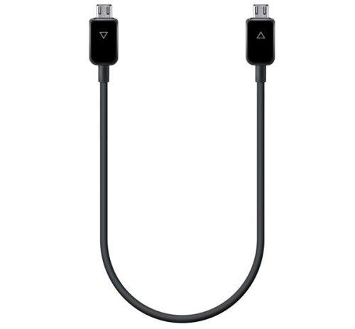  SAMSUNG adatkábel és töltő (microUSB - microUSB, töltés megosztó funkció, 30cm) FEKETE (EP-SG900UBEG) 