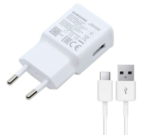  Samsung EP-TA200EWE + EP-DG970BWE USB-A hálózati töltő + USB-A-USB-C kábel 1m fehér "Gigapack csomagolás" 