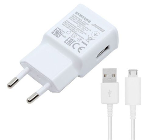  SAMSUNG hálózati töltő USB aljzat (5V / 2000 mA, gyorstöltés támogatás + microUSB kábel) FEHÉR (EP-TA200EWE+EP-DG925UWE / ECB-DUEWE) 