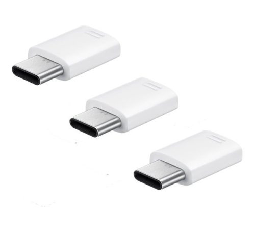  SAMSUNG adapter (microUSB - Type-C, adatátvitel és töltés, 3db) FEHÉR (EE-GN930KWEG) 