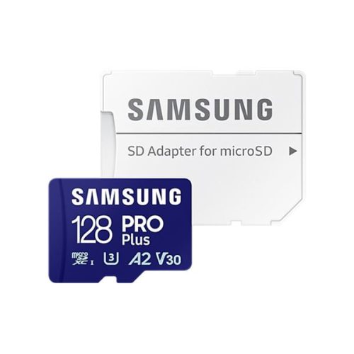  128GB microSDXC Samsung Pro Plus CL10 U3 A2 V30 + adapter (MB-MD128SA/EU) 