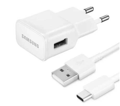  Samsung hálózati töltő USB-A aljzat (10W, 5V/2A + EP-DN930E USB-C kábel) fehér (EP-TA12_EP_DN930) 