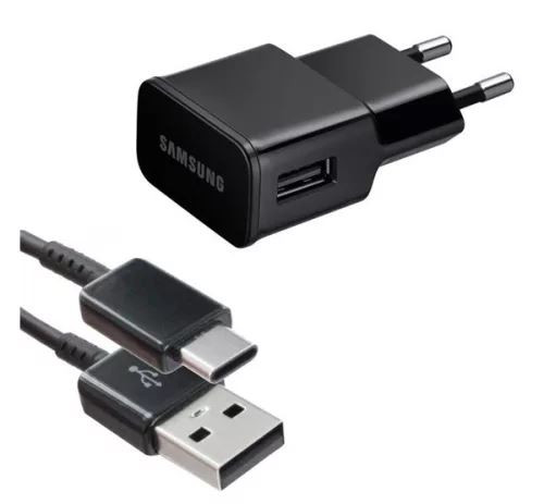  Samsung EP-TA20EBECG USB-A hálózati töltő adapter + USB-A -USB-C kábel fekete "Gigapack csomagolás" (EP-TA20EBECG + EP-DG950CBE) 