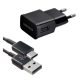  Samsung EP-TA20EBECG USB-A hálózati töltő adapter + USB-A -USB-C kábel fekete "Gigapack csomagolás" (EP-TA20EBECG + EP-DG950CBE) 