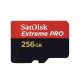  256GB Sandisk Extreme Pro microSDXC A2 C10 V30 UHS-I U3 + adapter (SDSQXCD-256G-GN6MA / 214505) 