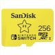  256GB microSDXC Sandisk Nintendo Switch UHS-I CL10 U3 A1 V30  (183573 / SDSQXAO-256G-GNCZN) 