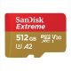  512GB Sandisk Extreme microSDXC CL10 U3 V30 A2 + adapter (SDSQXAV-512G-GN6MA / 121589) 