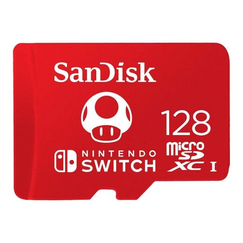  128GB microSDXC Sandisk Nintendo Switch UHS-I CL10 U3 A1 V30  (183552 / SDSQXAO-128G-GNCZN) 