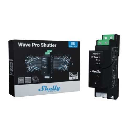  Shelly Wave Pro Shutter DIN-sínre illeszthető redőny és árnyékoló vezérlő modul Z-Wave protokoll kompatibilis (ALL-REL-WAVEPRORS) 