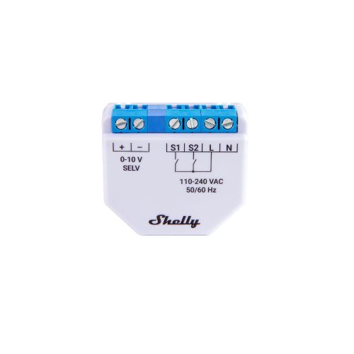  Shelly PLUS 0-10V Dimmer WiFi-s okos eszköz lámpavezérlőhöz (PLUSDIM010V) 