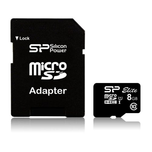  8GB microSDHC Silicon Power CL10 + adapter (SP008GBSTHBU1V10SP) 