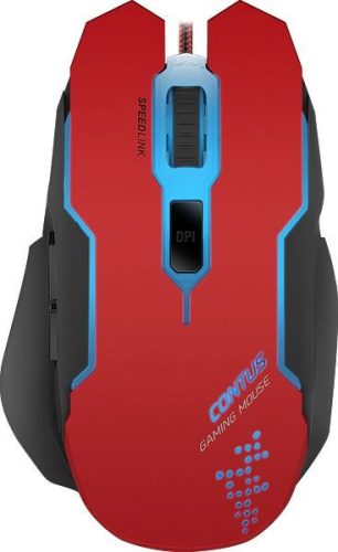  Speedlink CONTUS Gaming optikai egér piros-fekete USB (SL-680002-BKRD) 