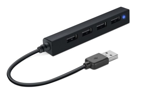  Speedlink Snappy Slim 4 portos USB 2.0 Hub fekete (SL-140000-BK) 