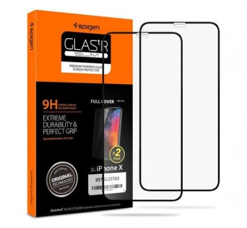  Spigen Full Coverage HD Tempered Glass iPhone 11 Pro/XS kijelzővédő fólia 2db (057GL23120) 