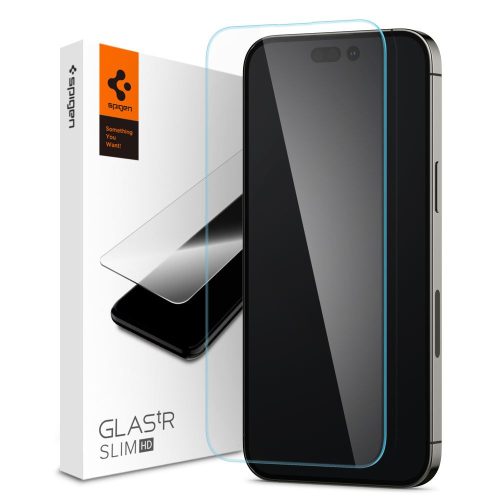  Spigen GLAS.tR Slim HD Apple iPhone 14 Pro edzett üveg kijelzővédő fólia (AGL05222) 