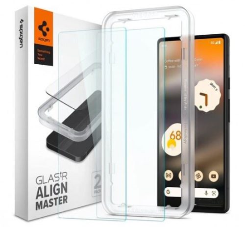  Spigen AlignMaster GLAS.tR Google Pixel 6a edzett üveg kijelzővédő 2db (AGL04695) 