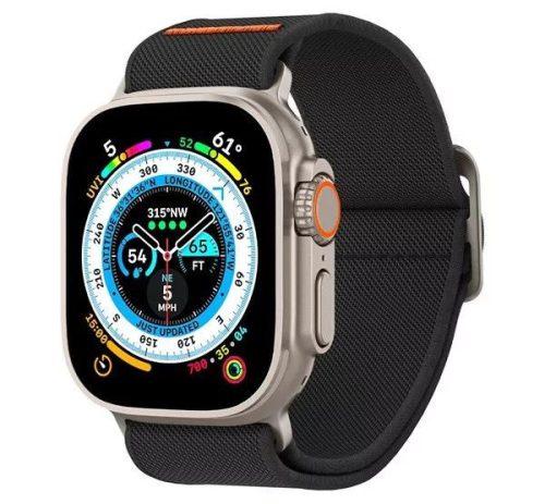  Spigen Lite Fit Ultra Apple Watch 49/45/44/42mm szövet szíj fekete (AMP05983) 