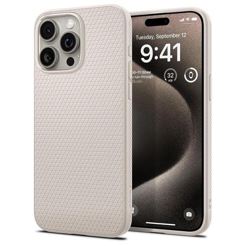  Spigen Liquid Air iPhone 15 Pro Max tok Natural Titanium - bézsszínű (ACS07212) 