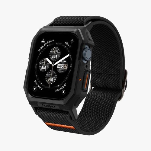  Spigen Lite Fit Pro Apple Watch Series 9/8/SE2/7/6/SE/5/4 (45/44mm) védőtok szíjjal fekete (ACS07103) 