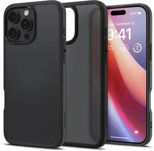  Spigen Ultra Hybrid Frost Matte iPhone 16 Pro Max tok áttetsző fekete (ACS07995) 